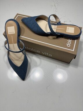 Dolce Vita Denim Blue Kanika Pointed Toe Mule